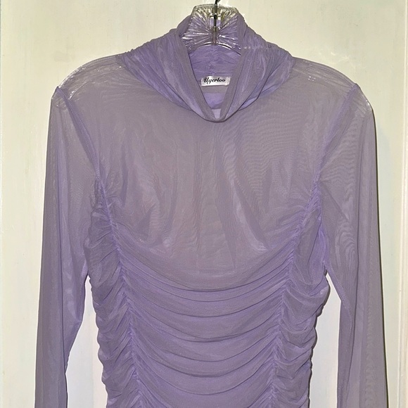 Ugerlov Lavender Sheer Bodysuit, Size M - Picture 3 of 11
